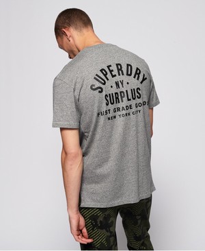 Superdry Surplus Goods Boxy Graphic Férfi Pólók Szürke | HDEAY1340